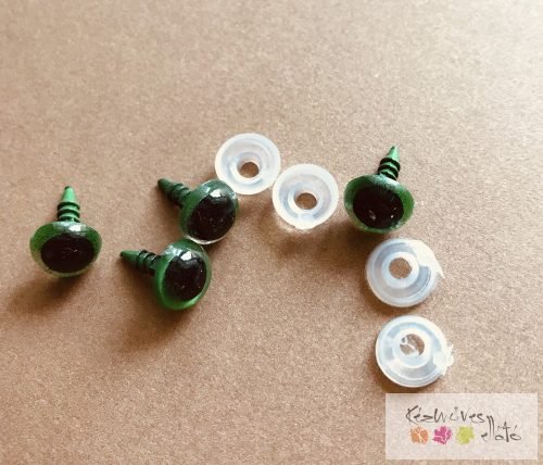Biztonsági szem 10mm - zöld 4db/cs