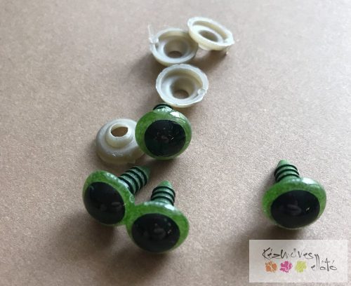 Biztonsági szem 12mm - zöld 4db/cs