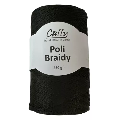 Catty Poli Braidey PP zsinór fonal 01 - Fekete