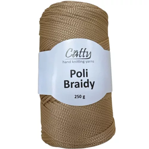 Catty Poli Braidey PP zsinór fonal 4 mm 14 - Világos barna