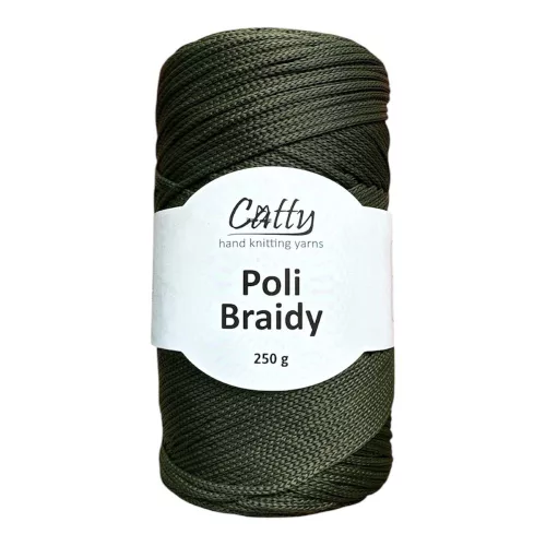 Catty Poli Braidey PP zsinór fonal 4 mm 35 - Olajzöld