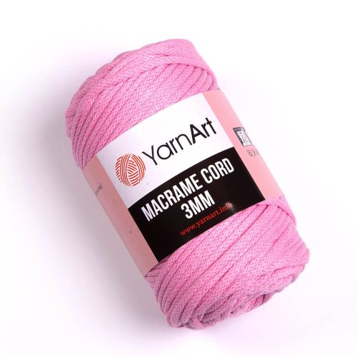Yarn art macrame cord fonal 3mm 762 rózsaszín