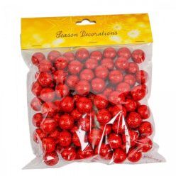 Csillámos hungarocell gömb 30g 2cm - piros 