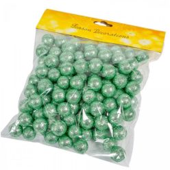 Csillámos hungarocell gömb 30g 2cm - zöld