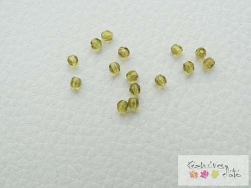 Cseh csiszolt gyöngy 30db/cs - 50316 Dark olivine