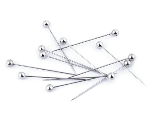 Dekor gombostű 38 mm - ezüst színű