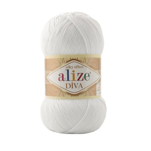 Alize Diva fonal 55 - Fehér