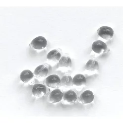 Cseh drop üveggyöngy 15db/cs - crystal