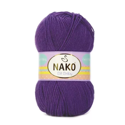 Nako Elit baby bolyhosodásmentes fonal 10253 - Sötétlila