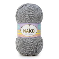   Nako Elit baby bolyhosodásmentes fonal 21353 - Szürke melír