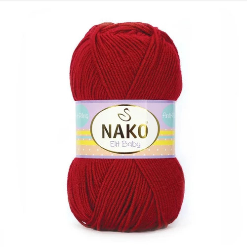 Nako Elit baby bolyhosodásmentes fonal 00298 - Sötétpiros