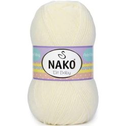 Nako Elit baby bolyhosodásmentes fonal 00300 - Törtfehér