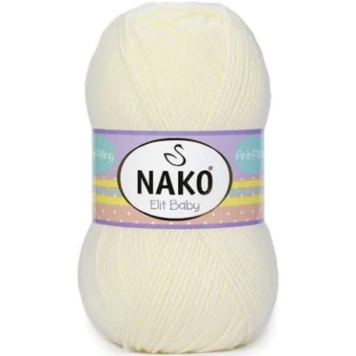 Nako Elit baby bolyhosodásmentes fonal 00300 - Törtfehér