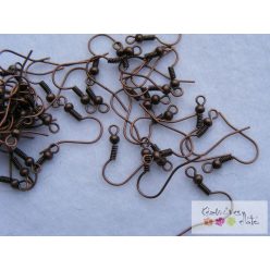   Nikkelmentes fülbevaló akasztó 100db/cs - vörös bronz szín