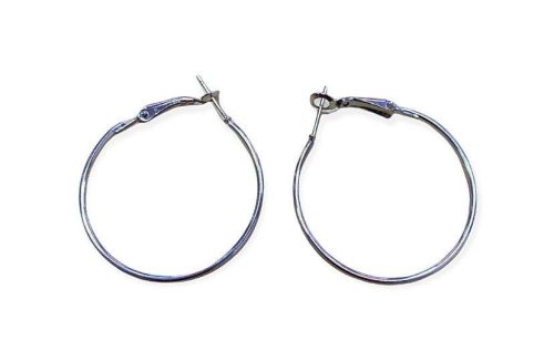 Karika fülbevaló alap 2db/cs nikkel szín