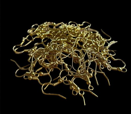 Antiallergén fülbevaló akasztó 100db/cs - arany szín