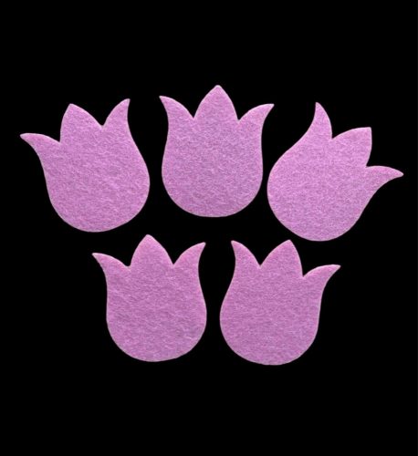 Filc figura 5db/cs - tulipán, lila