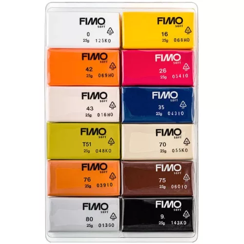 Süthető gyurma Fimo szett 12 szín - natúr színek