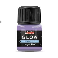 GLOW sötétben világító akrilfesték - lila