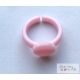 Műanyag gyűrű alap - rózsaszín