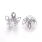 Gyöngykupak 4db/cs - ezüst szín 18mmx8mm