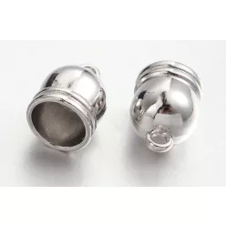 Gyöngykupak 2db/cs - platina szín, nikkelmentes gyk6
