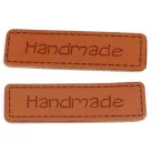 Hand made varrható, műbőr címke 5db/cs 10x40mm