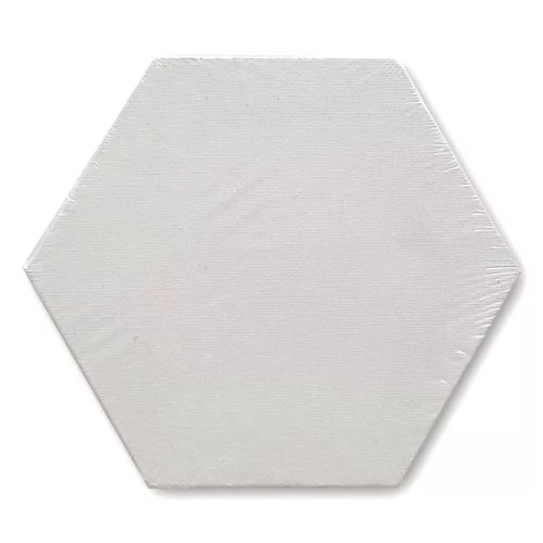 Festővászon fakeretes hatszög alakú 15 cm