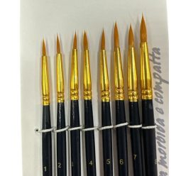 Hegyes, kontúrozó ecset szett 8 részes