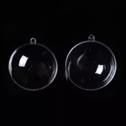 Nyitható, átlátszó műanyag forma - gömb 5 cm