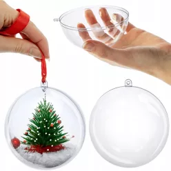 Nyitható Átlátszó Műanyag Gömb – 6 cm