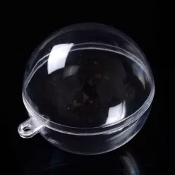 Nyitható, átlátszó műanyag forma - gömb 7 cm