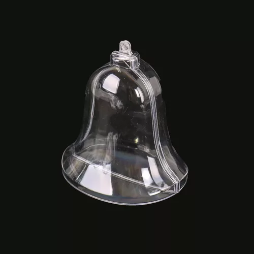Nyitható, átlátszó műanyag forma - Harang 10 cm
