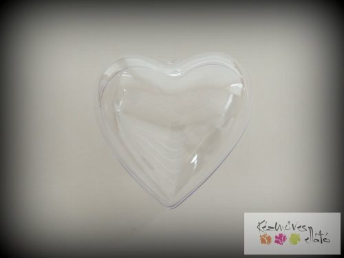 Szétszedhető műanyag forma - szív 10cm