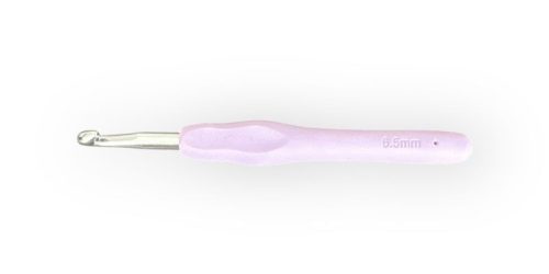 Horgolótű, 6,5 mm - szilikon nyelű, fém fejű 