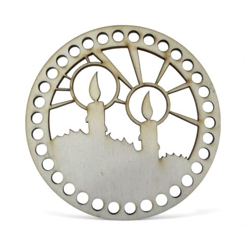 Horgolható alap - karácsonyi gyertya minta 