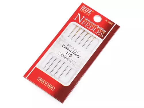 Hímzőtű, hegyes végű tű, 6db/cs