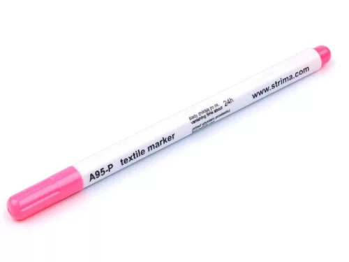 Vízben oldódó textiljelölő toll, illanó filc - pink
