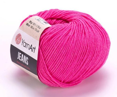 YarnArt Jeans fonal 42 - Élénkrózsaszín