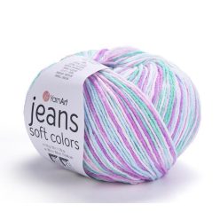   YarnArt Jeans Soft Colors fonal 6202 - Élénk türkiz-pink színárnyalat