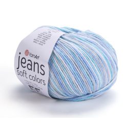   YarnArt Jeans Soft Colors fonal 6203 - Türkiz-kék-fehér színárnyalat