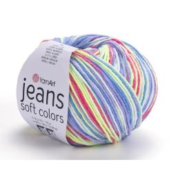   YarnArt Jeans Soft Colors fonal 6207 - Élénk színárnyalat