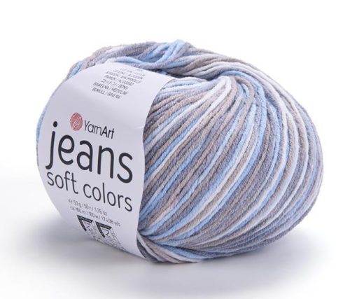 YarnArt Jeans Soft Colors fonal 6210- Szürke-kék-drapp