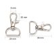 Fém karabiner forgatható 2 cm-es pánthoz - platina szín 2db/cs