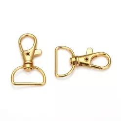   Fém karabiner forgatható 2 cm-es pánthoz - arany szín 2db/cs