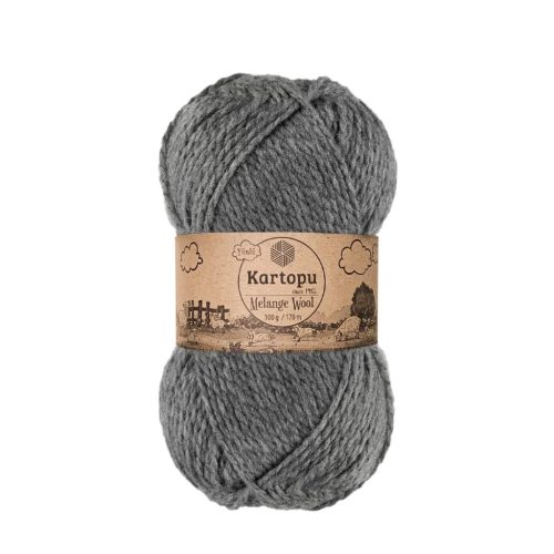 Kartopu Melange Wool fonal 1002 - Sötét szürke