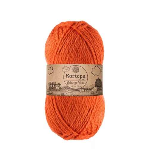 Kartopu Melange Wool fonal 1210 - Narancs