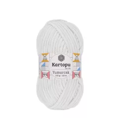 Kartopu Yumurcak zsenília fonal K010 - Fehér