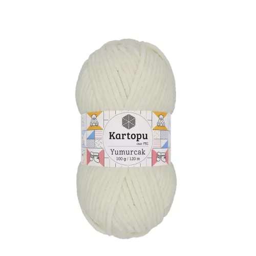 Kartopu Yumurcak zsenília fonal K011 - Törtfehér