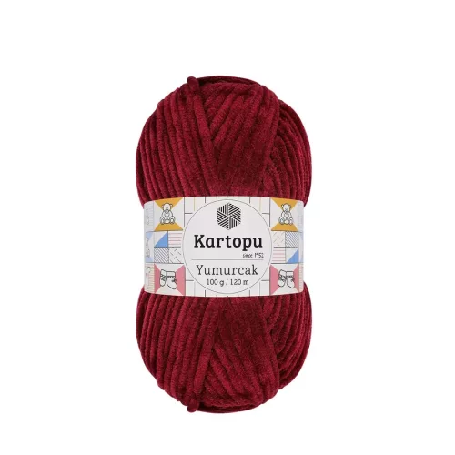 Kartopu Yumurcak zsenília fonal K106 - Bordó